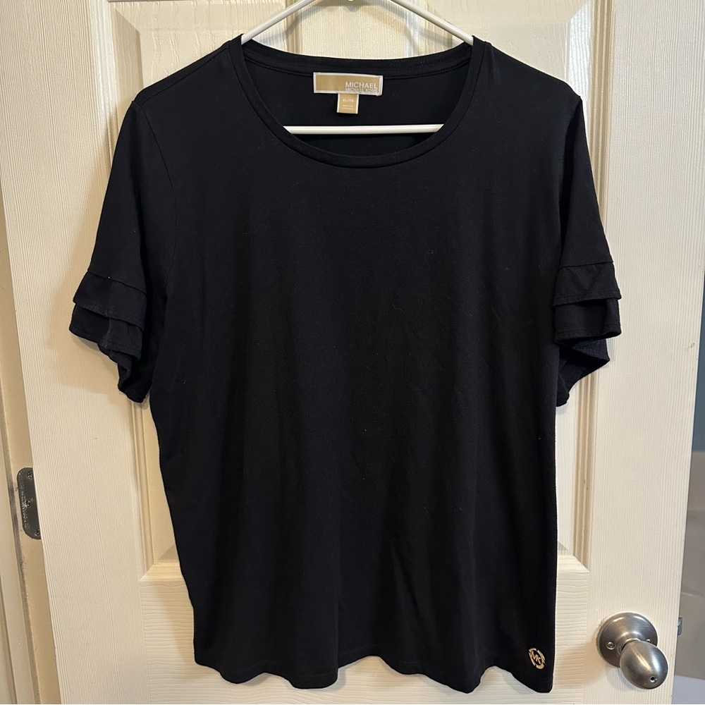 Women’s Michael Kors Black Short Sleeve Top, size XL